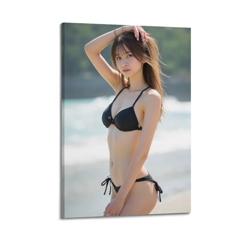 菅原咲月端正ポスターホーム デコレーション アート パネル キャンバス壁画モダン スタイル壁掛け絵画プリント20x30inch(50x75cm)