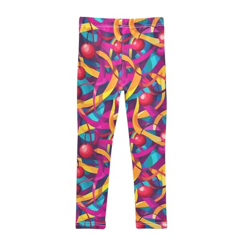 KLL Cherry Illustration Toddler Baby Girl Legging Comfortable High Waisted Leg Yoga Pants Running2