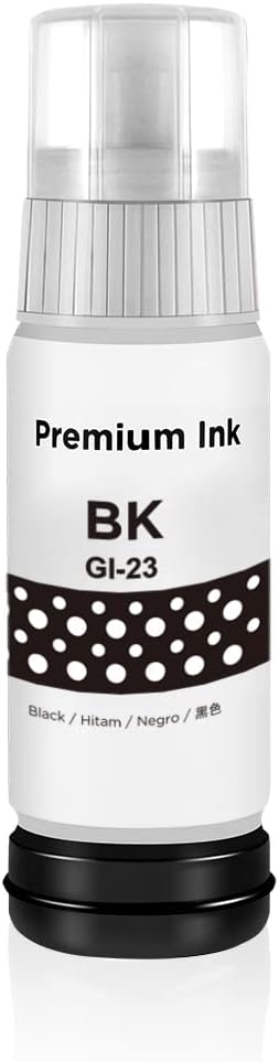 420ML GI23 GI-23 Refill Ink Replacement for Canon GI-23 GI23 Ink Bottles Work with Canon PIXMA G620 G520 Printer (6-Pack 70ML, Black Cyan Magenta Yellow Red Gray)