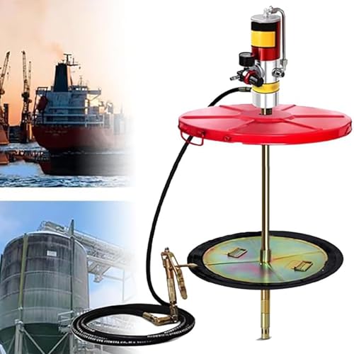 Pompa pneumatica per grasso con tubi lunghi per una lubrificazione efficiente in ambienti industriali