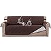 H.VERSAILTEX 100% Waterproof Sofa Slipcover Washable Sofa Cover Non-Slip Couch Cover for 3 Cushion Cover Furniture Protector for Pets Couch Slipcovers with Puppy Paw Silicone Backing (Sofa, Brown)