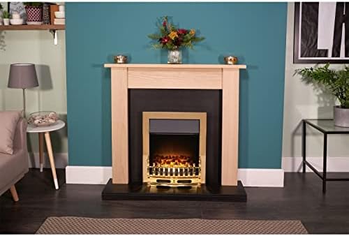 Adam Blenheim Electric Inset Fire, 2000 W, Brass, 10297