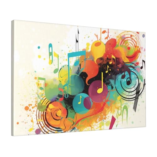 Toile abstraite musique HD pour une ambiance de salon moderne et un bureau inspirant