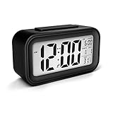 Alarm Clock Sensor Touch Alarm Clock For Kids Technology Light On Backlight Black