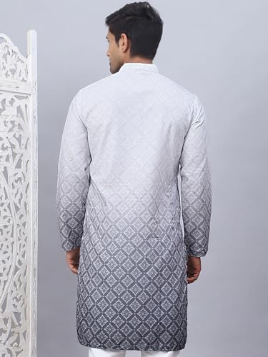 Image of Jompers Men Pure Cotton Straight Fit Ombre Kurta