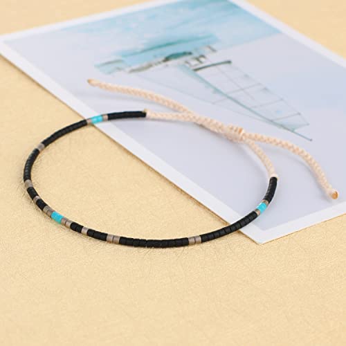 Image of KELITCH Miyuki Friendship Bracelet Boho Seed Beads Women Thin Strand Bracelets Adjustable