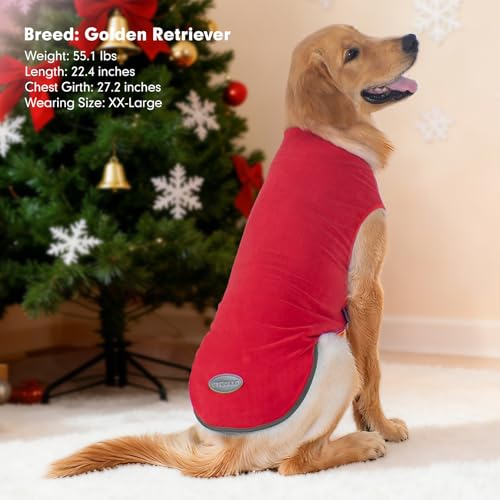 Image of cyeollo 2 Pack Fleece Dog Sweater Pullover Lightweight Reflective Jacket