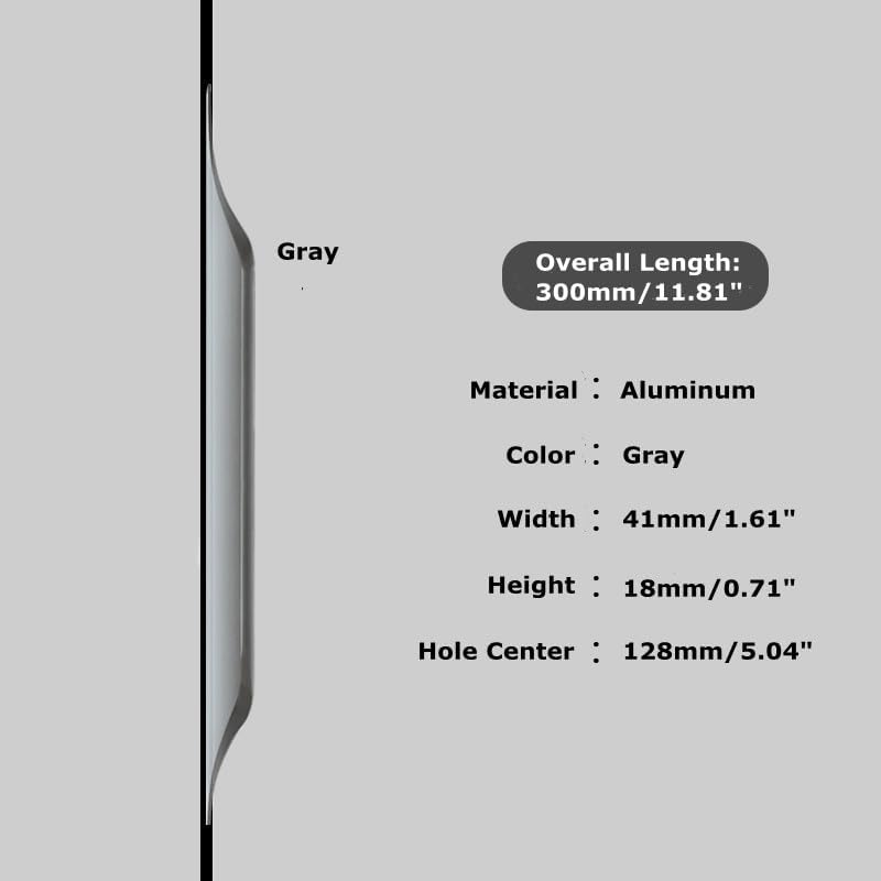 Miniatura 2 de Shozafia Paquete de 5 tiradores de dedos para armarios, mango largo y aerodinámico oculto para el hogar, cocina, cajón, alacena, pestaña de aluminio