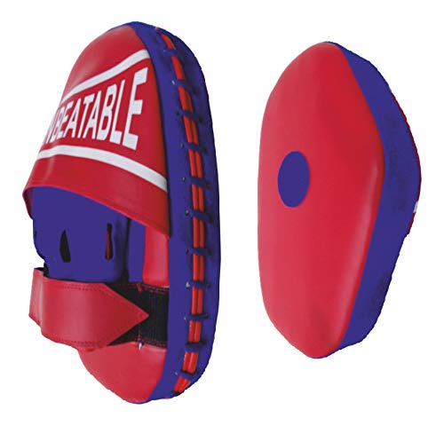 Image of USI Universal 627C Vinyl & Suede Leather Focus Pads Curved Padded Pads for Boxing & Martial Arts Training Fitness Training Punching Focus Target Pads for Men & Women