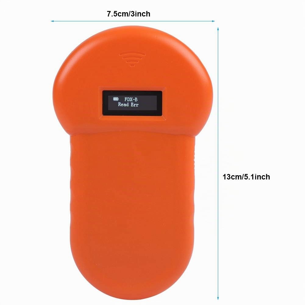 Lettore di animali RFID LCD ISO ID Chip Lettore di animali Scanner RFID per animali domestici con microchip per cani