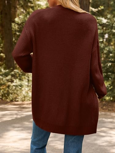 Image of LILLUSORY Womens Oversized Cardigans Soft Knit Cardigan Sweater with Pockets