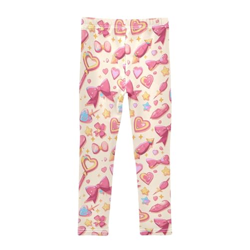KLL Pink Glitter Texturoddler Baby Girl Leggings Casual High Waisted Lounge Pants Sports2