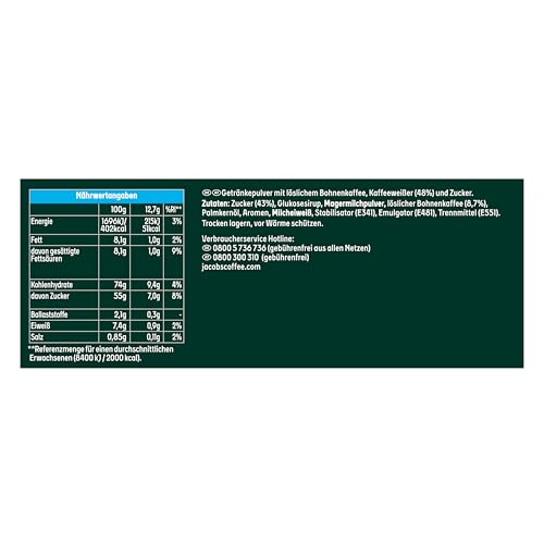 Jacobs 3in1 Ice Coffee, Instant Kaffee Sticks, löslicher Bohnenkaffee mit Creamer und Zucker, 12 x 10 Sticks, 120 Getränke