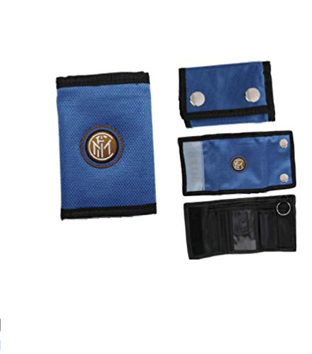 Portafoglio Inter Ufficiale F.C.Internazionale a Strappo Velcro BORSELLINO con Gancio Portachiavi PTFIN1114