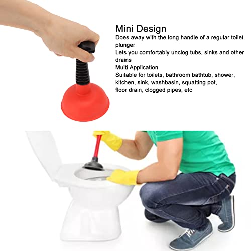 Image of Mini Plunger, Multipurpose Nonslip Handle, Ergonomic Design, Small Bathroom Toilet Cup Plunger for Bathtub (1)