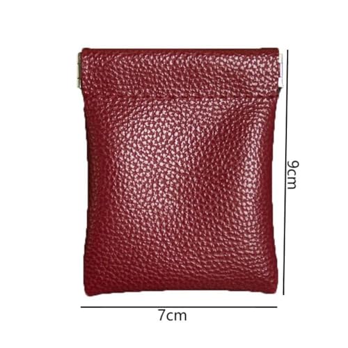 Earphone Pouch PU Mini Coin Purse Solid Color Key Case Women Men(black)2