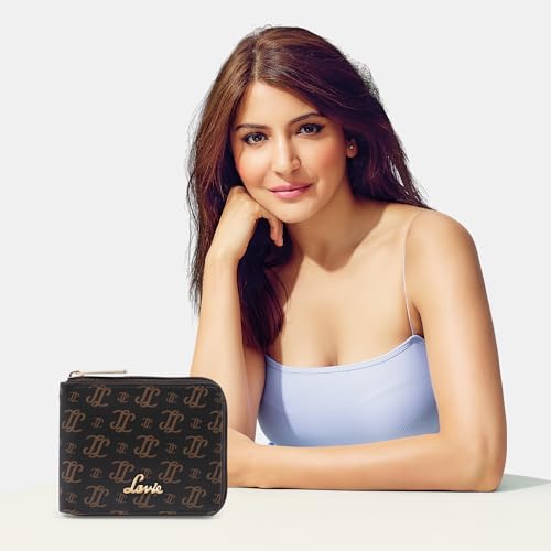 Image of Lavie Women's Sacy Monogram LL Print Small Zip around Wallet | Ladies Purse Handbags