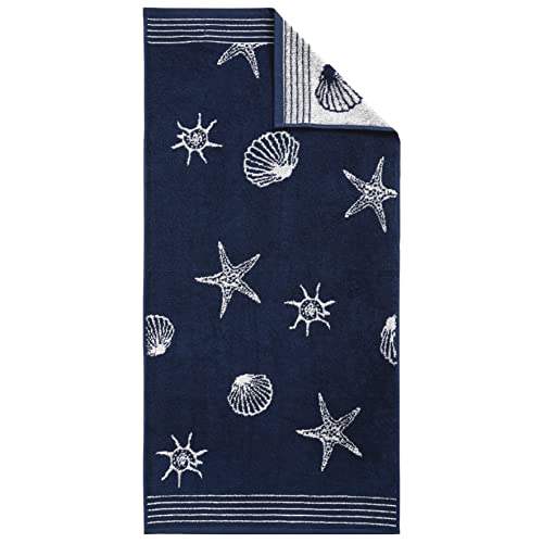 Dyckhoff Seashell Frottier Set aus Baumwolle in Navy