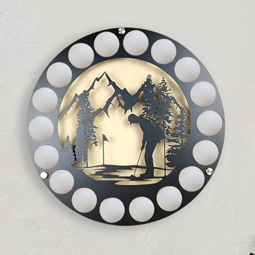 Étagère murale pour balles de golf support bois pour salon