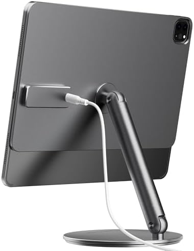 LULULOOK Magnetische iPad mini 7 standaard met 360° draaibare basis, aluminium opvouwbaar, mini 6 houder, tablet-bureaustandaard voor Apple iPad mini (A17 Pro) 2024/6 (8,3 inch 2021), grijs LULULOOK Magnetische iPad mini 7 standaard met 360° draaibare basis, aluminium opvouwbaar, mini 6 houder, tablet-bureaustandaard voor Apple iPad mini (A17 Pro) 2024/6 (8,3 inch 2021), grijs