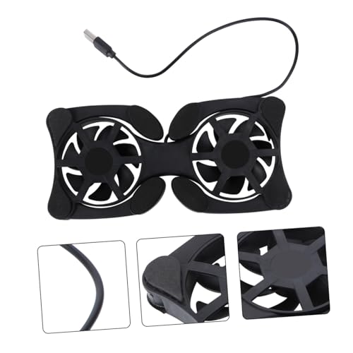 Enfriador portátil plegable para laptop con ventiladores USB negro miniatura 6