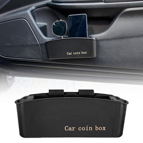 Image of Multifunctional Car Coin Holder Car Door Slot Organizer Storage Box Universal Car Side Pocket Organizer
