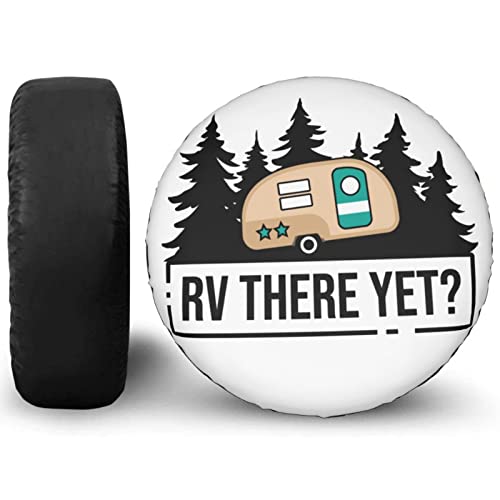 Image of Delerain RV There Yet Spare Tire Cover for RV Trailer SUV Truck and Many Vehicle, Wheel Covers Sun Protector Waterproof, (14 Inch for Diameter 23 inch-27 inch)