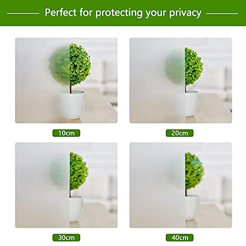 Coavas Window Privacy Film Frosted Glass Sun Blocking Window Covering Removable Decoration Non Adhesive Static Cling Bathroom Door Opaque Vinyl Rain Silk Window Sticker (17.5 X 78.7 Inch, Silver) #TOP6