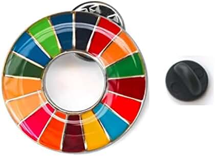 人気❣️バッジ　SDGs 国連 バッジ　ミラーコーティング 丸み仕上げ Amazon.co.jp: Light 【5個セット】SDGsバッジ 国連正規品