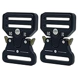 GLSJA 2 Pack Metal Quick Release Buckles, 1.5 inch (38mm), Adjustable for Backpack Strap Replacement