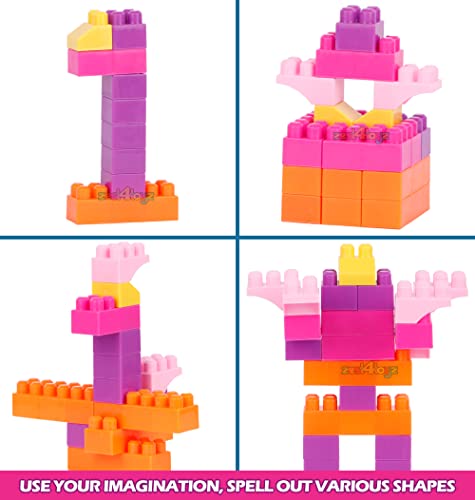 Image of Zest 4 Toyz Building Blocks for Kids 72 Pcs Pieces Construction Toy Puzzle Game Creative Building Set Educational Learning Activity Blocks Brain Development Toy for Boys Girls 3+ Years