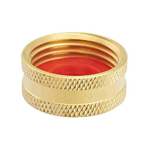 Litorange 4 Pack Lead-Free Brass Garden Hose Female End Fitting Cap Set, Green Thumb Connect To 3/4" Thread Hose Male And Spigot End With 4 Washers. #TOP3