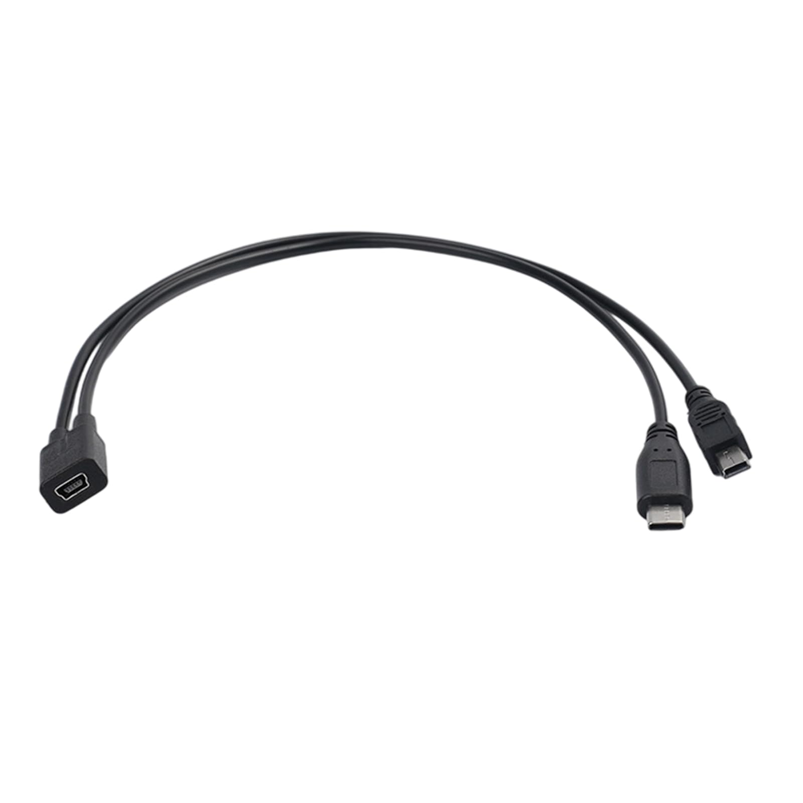 KEIYANA USB Female to Type C Male & USB Male Charging Cable Cord Suitable for Double Device Charging Up to 5V 2A