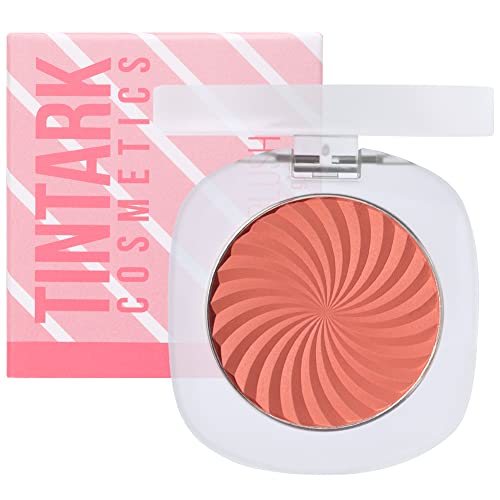 Tintark Cheeky Blush Compact For Face Cheeks, Talc Free Blusher Palette, Matte Powder Makeup, Natural Healthy, Mauve Pink Magenta Peach Red, Vegan Cruelty Free #TOP19
