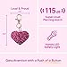Super-Cute Personal Safety Alarm - 115 Decibel Self Defense Panic Alarm with LED Light & Keychain Clip - Pink Glitter Heart, 1 Count