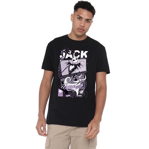 Disney Nightmare Before Christmas Pumpkin King Fear Fest Unisex T Shirt, Black, Small