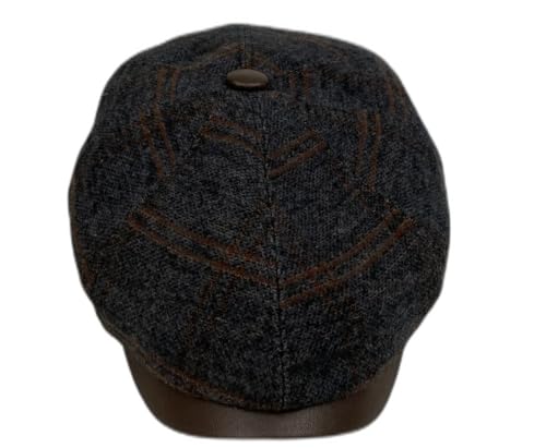 Casquette plate en laine tweed Karnas de qualité supérieure couleur classique