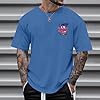 T-Shirt Men's Back Print T-Shirts For Men Summer Shirt Short Sleeve Shirts Fashion Motif Clothing Retro Casual Shirt Boys Tee Crew Neck Large Sizes T-Shirt Lightweight Tops, P navy blue, XXL #2