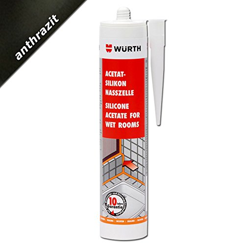 Preisvergleich Produktbild Würth Acetat - Silikon Nasszelle Anthrazit 310 ml Kartusche