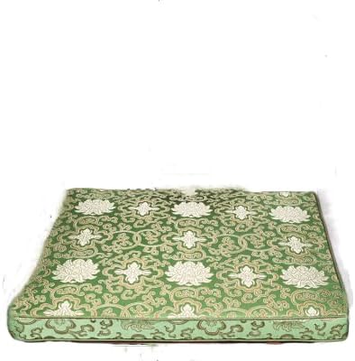 Custom Size Mandarin Style Plush Chair Cushions - Oriental Vintage Cloth Seat Pads for Dining Chairs,Sofa & Armchairs with Non-Slip Base (17.7x15x1.57 inch, Burgundy 5 Dragon)