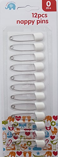 Kits para cambio de pañales marca fun time toys. Modelo 12PCS WHITE NAPPY PINS Cover