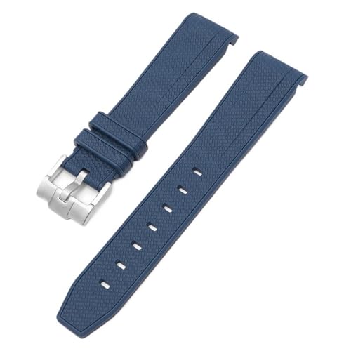 Bracelet montre 20mm MoonSwatch de qualité supérieure incurvé bleu