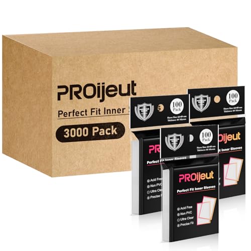 Image of 3000 Pack Card Sleeves Clear, Perfect Fit Inner Sleeves Ideal for Double-sleeving, Trading Card Sleeve Compatible with MTG, PKM, TCG and Gaming Cards (60 Microns)