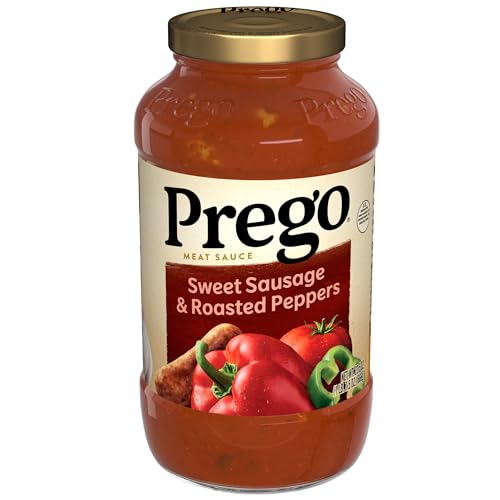 Image of Prego Sweet Sausage and Roasted Peppers Pasta Sauce, 23.5 oz Jar
