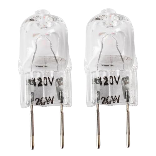 2 Pack WB25X10019 Halogen Light Bulb for GE Microwave Oven?Halogen Light Bulb with G8 Bi-pin Base 20W Microwave Light?Replaces WB25X10019 WB36X10213