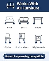 Bed Risers 8 Pack Heavy Duty Non Slip - 3, 5, 8 Inch Furniture Lift, Couch — image 7