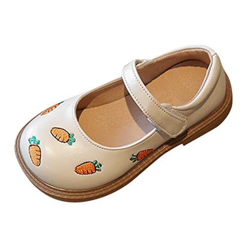 Slides for Kids Shoes Kids Girls Dress Shoes Cute Carrot Pattern Leather Shoes Summer Outdoor Kids Dress Sandals Girls