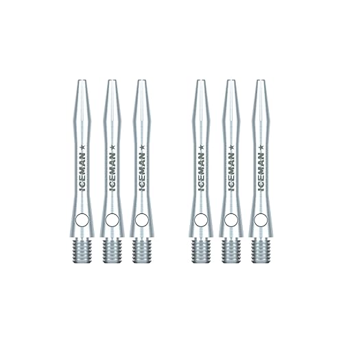 RED DRAGON Gerwyn Price Iceman Logo Plain Aluminium Short Tallos de Dardos (Ejes) - 3 Juegos por Paquete (9 Stems in Total)