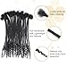 Pouweney Loc Extensions Human Hair Curly Ends 0.4cm Width 10 inch 30 Strands Dreadlock Extensions,100% Permanent Human Hair Dreads Natural Black