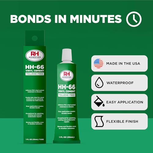 RH Adhesives Toluene Free Vinyl Cement Hh-66, 1 Oz Tube.